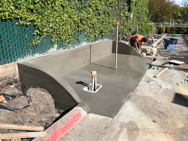 concrete pads for EV stations