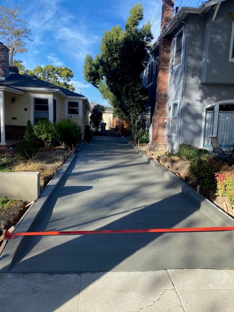 driveway installed with concrete